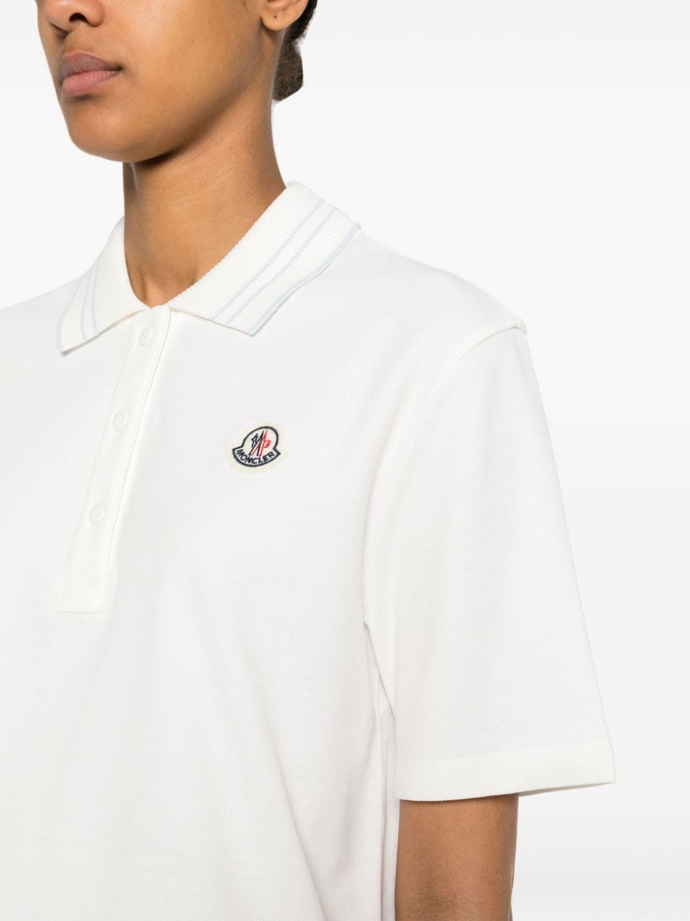 Appliqué-logo cotton polo shirt<BR/><BR/>
