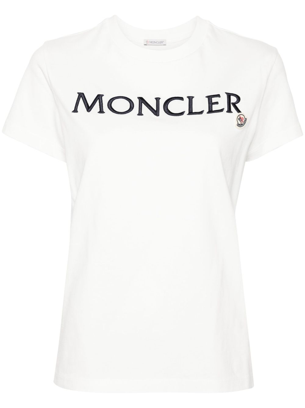 Logo-embroidered cotton T-shirt<BR/><BR/><BR/>