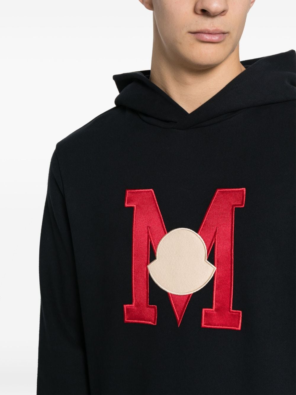 Embroidered-logo cotton hoodie<BR/><BR/><BR/>