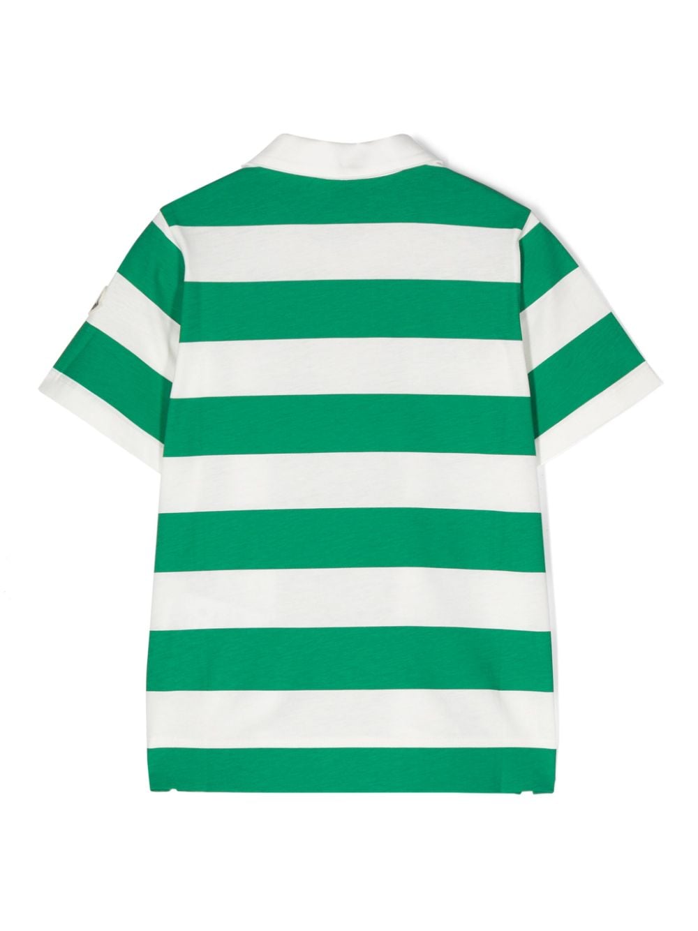 Logo-patch striped polo shirt<BR/><BR/><BR/>