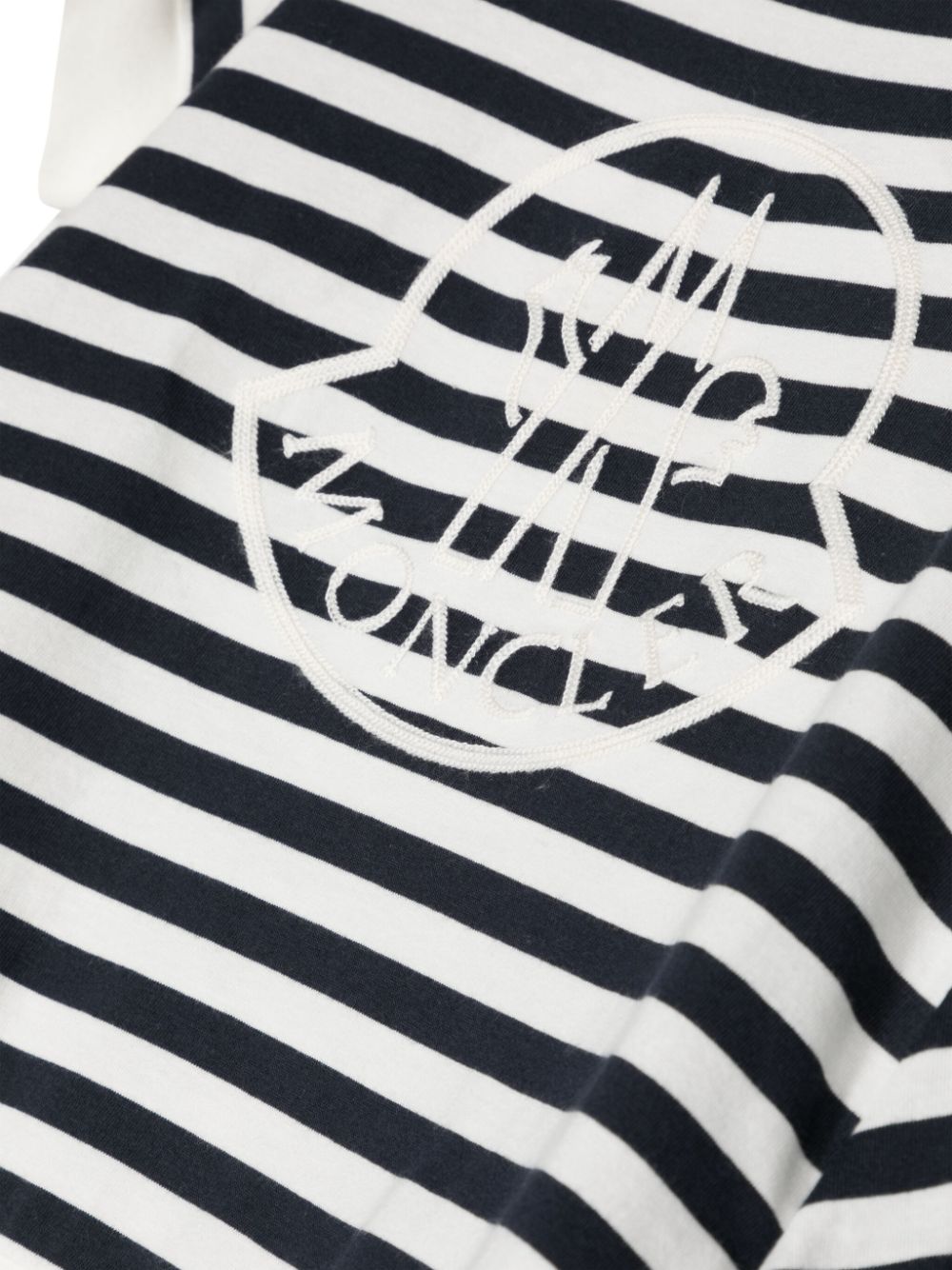 Logo-embroidered striped T-shirt<BR/><BR/><BR/>