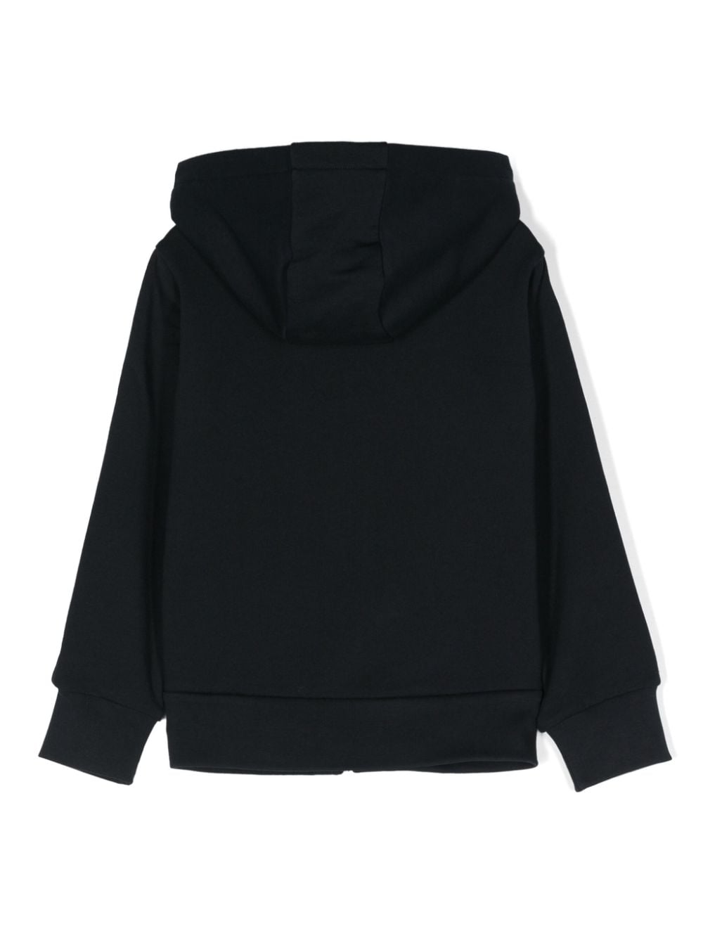 Striped zipped cotton hoodie<BR/><BR/><BR/>