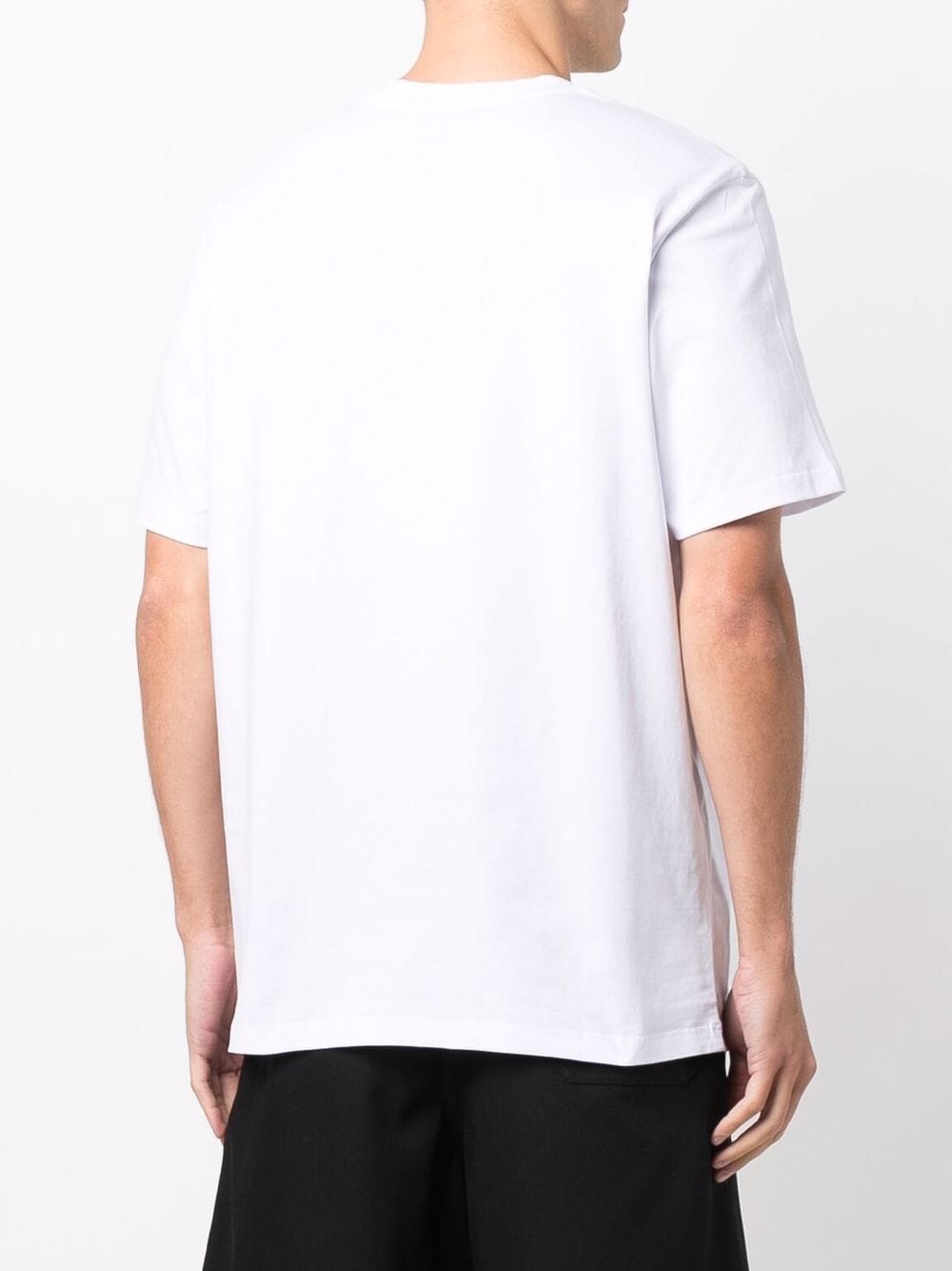 T-shirt in cotone bianco/nero con stampa logo