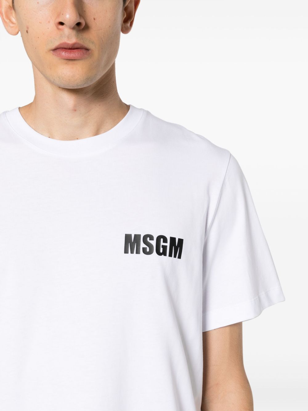 T-shirt in cotone con stampa logo<br><br><br>