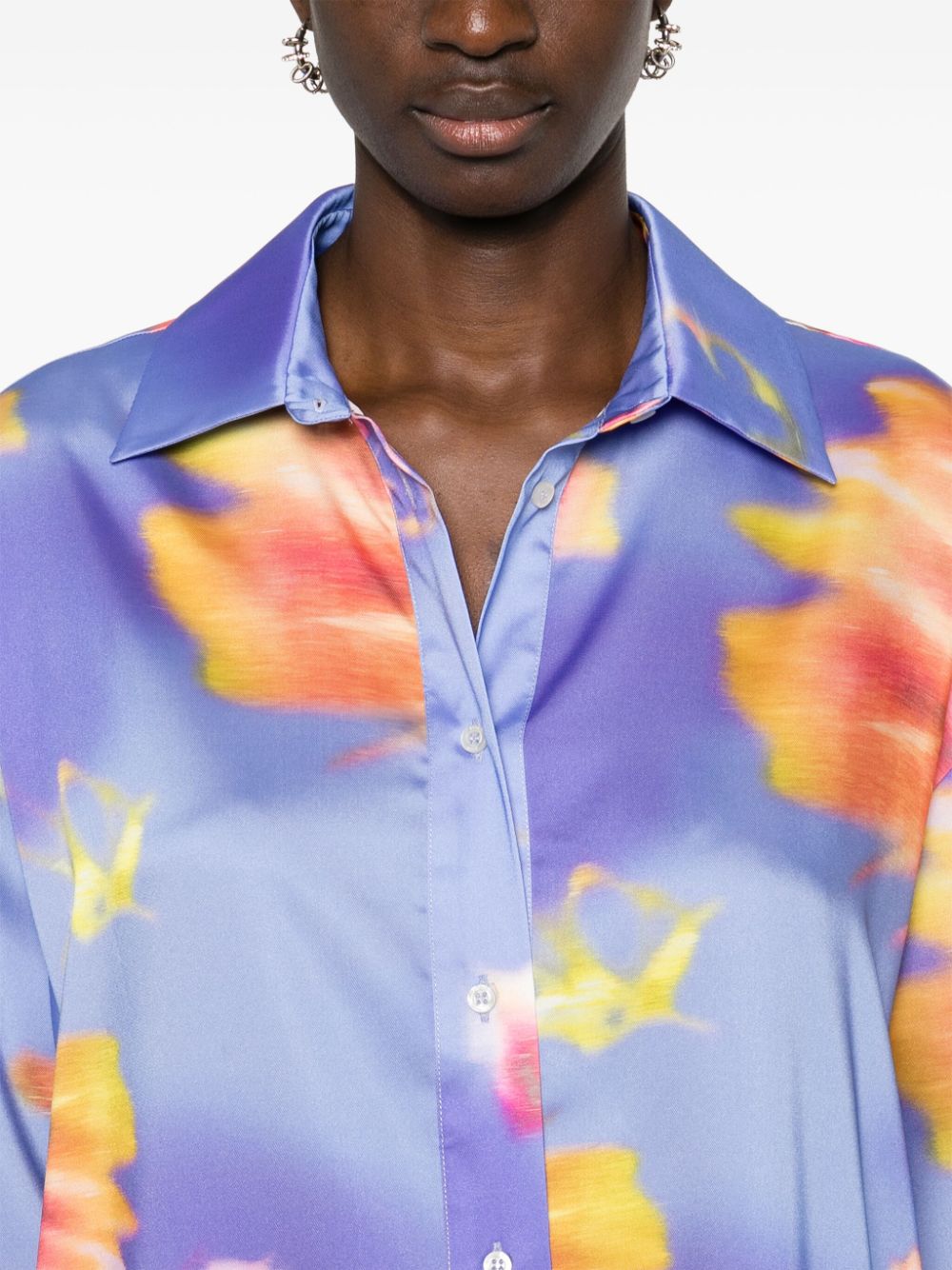 Abstract pattern print shirt