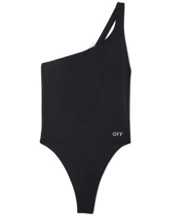 Logo-print one-shoulder swimsuit<BR/><BR/><BR/>