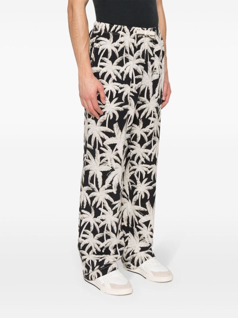 Palm tree print trousers