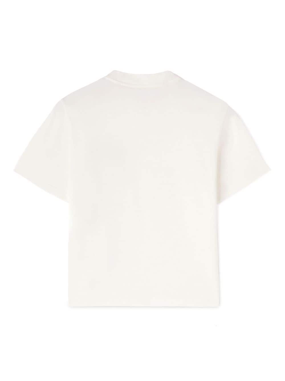 White/black cotton T-shirt