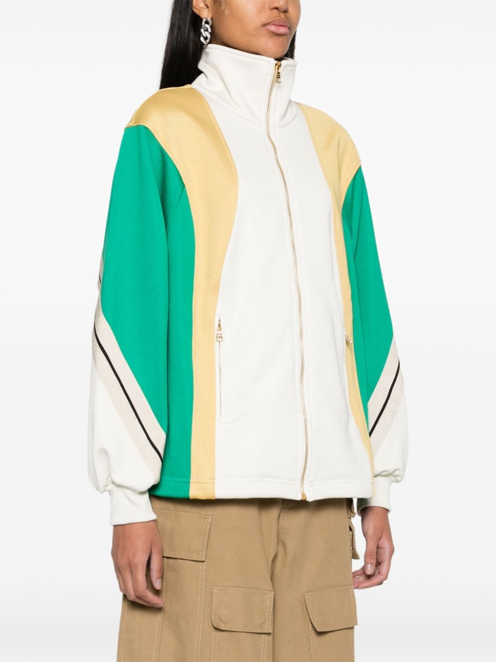 Colour-block track jacket<BR/><BR/><BR/>
