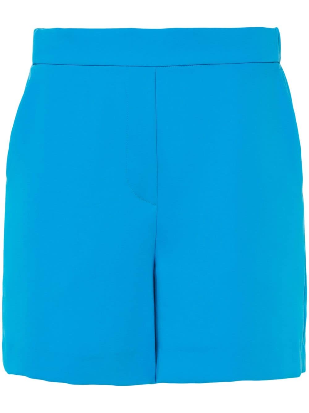 Blue fluid crepe shorts<BR/><BR/><BR/><BR/><BR/>