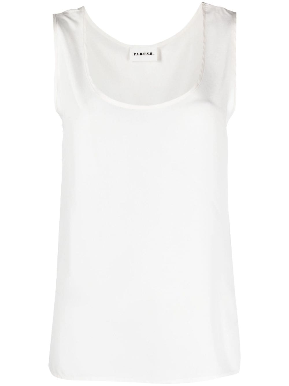 Loose-fit silk sleeveless top<BR/><BR/><BR/>