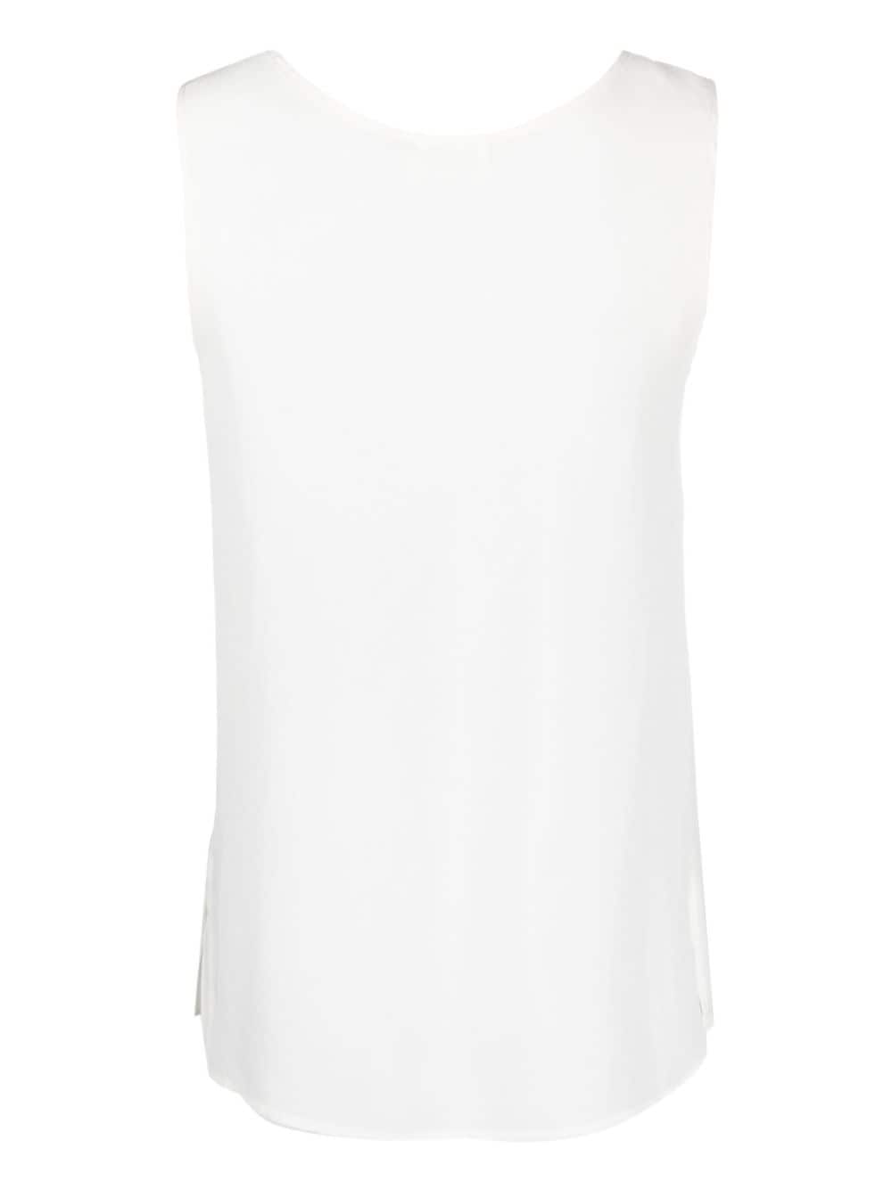 Loose-fit silk sleeveless top<BR/><BR/><BR/>