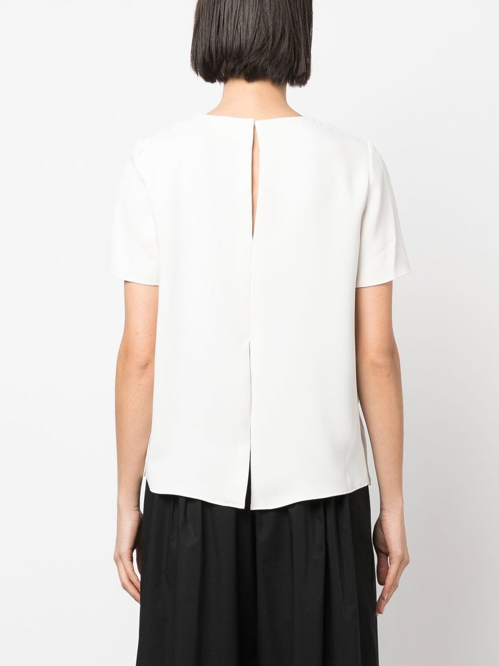 Short-sleeved cady blouse