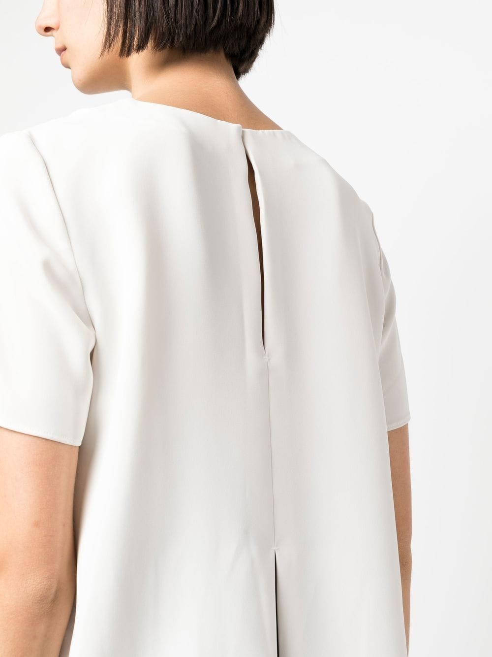 Short-sleeved cady blouse