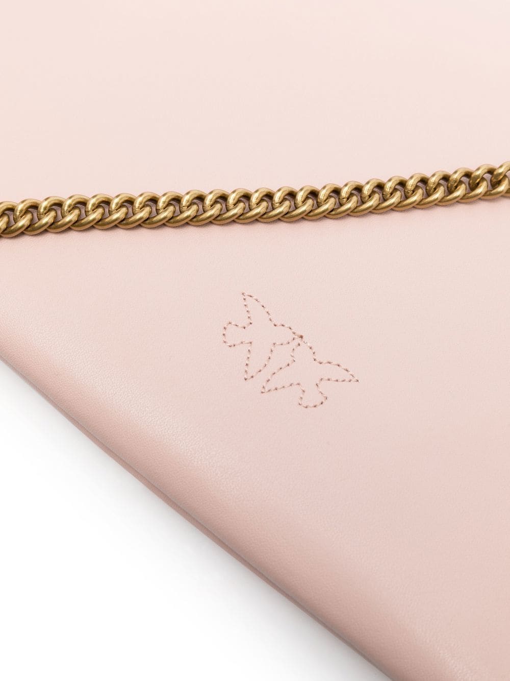 Pink logo-plaque crossbody bag