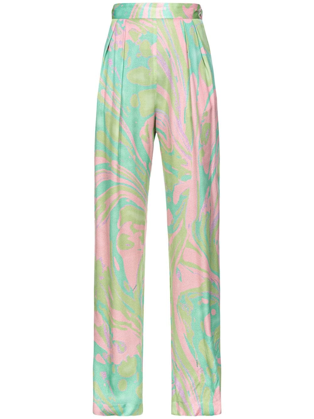 Abstract-print straight-leg trousers<BR/><BR/><BR/>