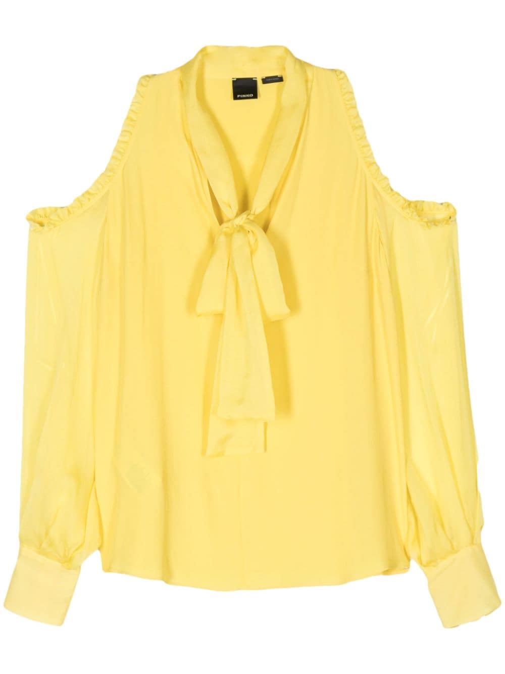 Ruffled detailing yellow blouse