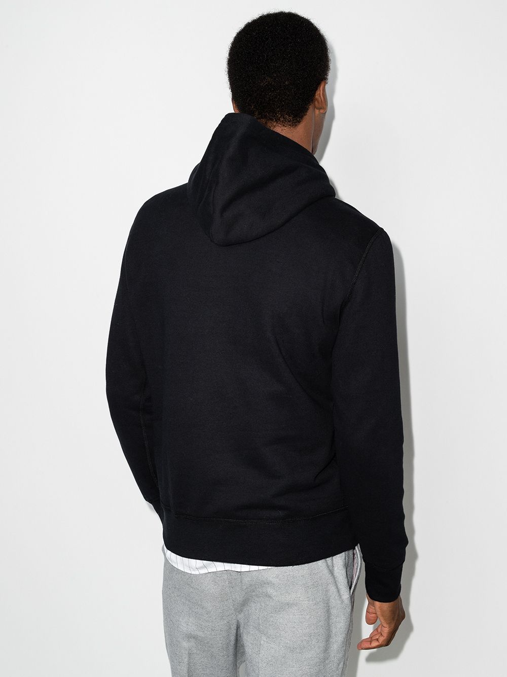 Embroidered logo hooded sweatshirt<BR/><BR/><BR/>