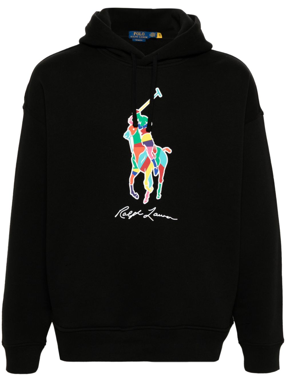 Polo Pony-print hoodie<BR/><BR/><BR/>