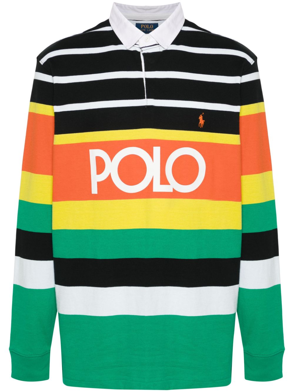 Polo in maglia con logo stampato<br>