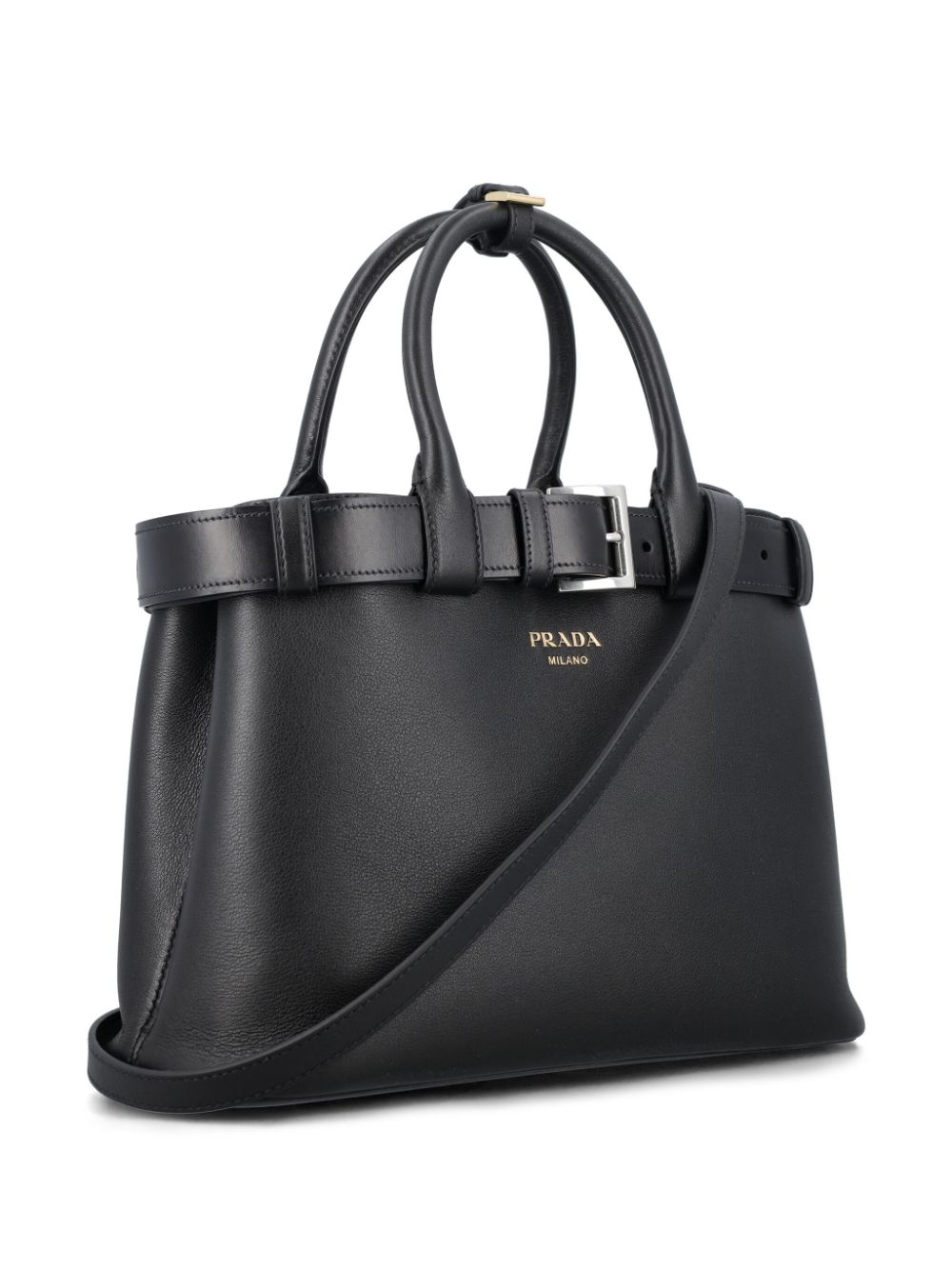 Borsa tote media in pelle con cintura<br><br><br>