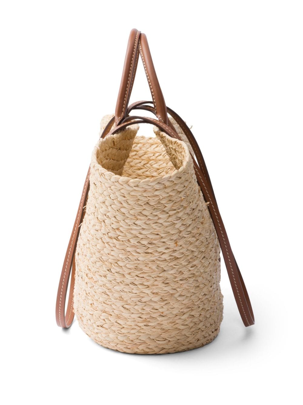 Beige leather trim bag