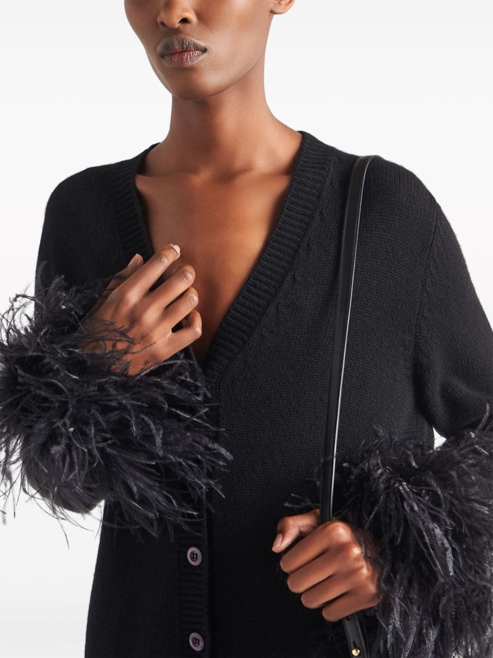 Black cashmere cardigan