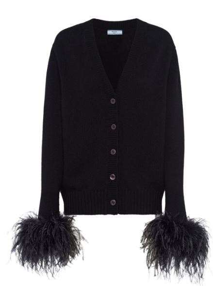 Black cashmere cardigan