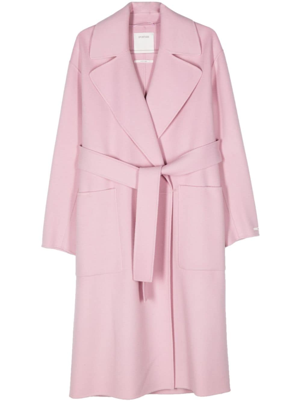 Cappotto rosa in lana vergine