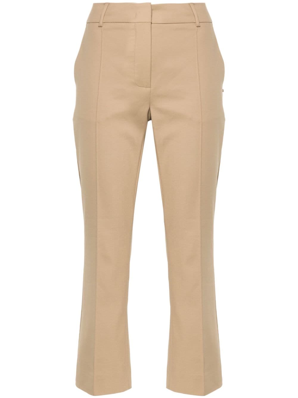 Raised-seam cropped trousers