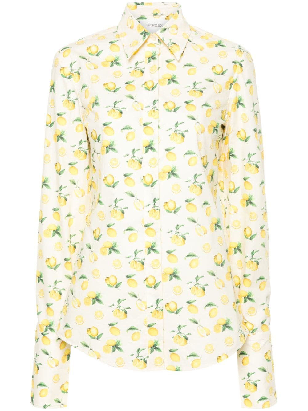 Camicia in cotone con stampa limoni<br><br><br>
