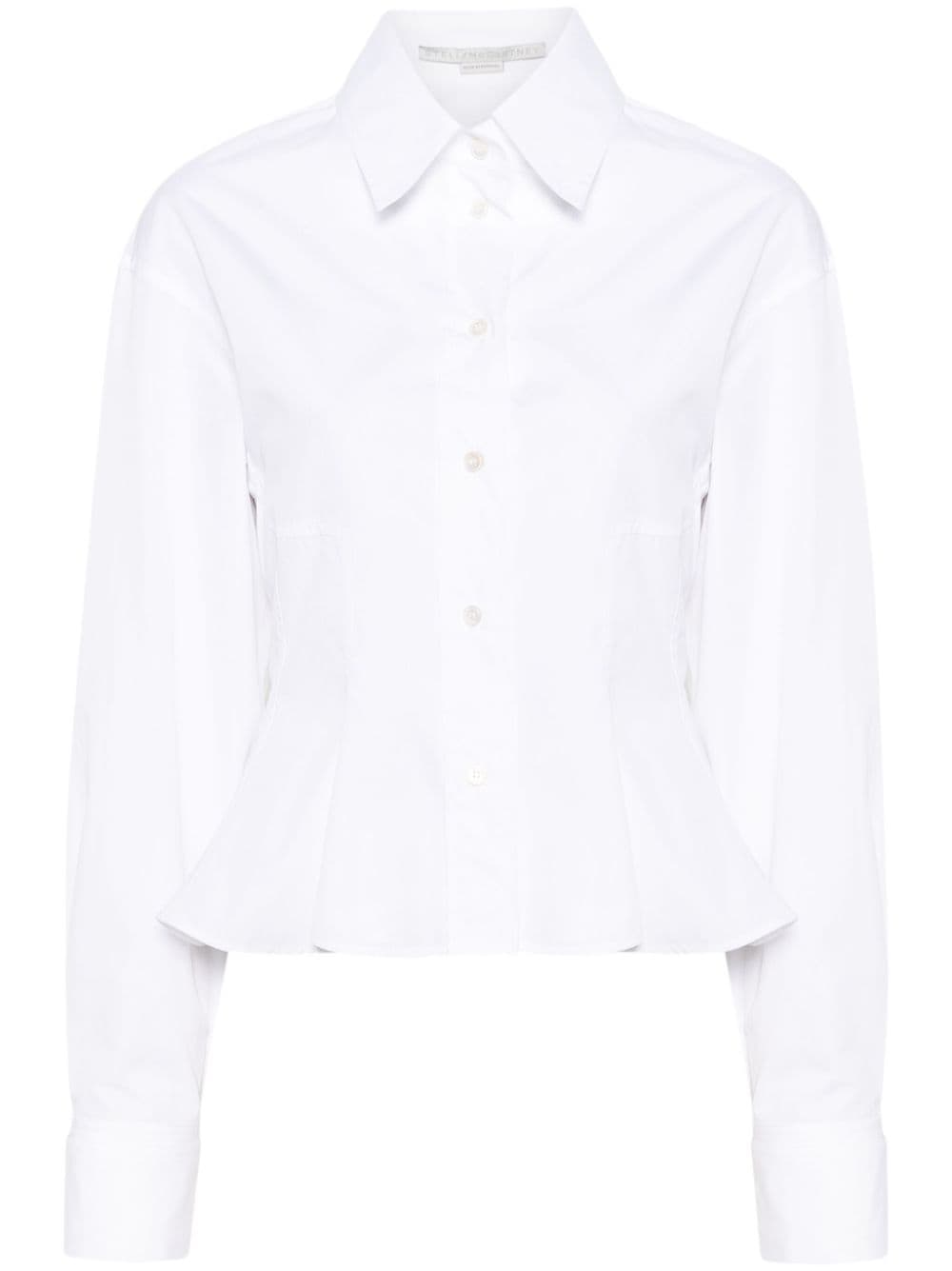 Peplum waist white shirt