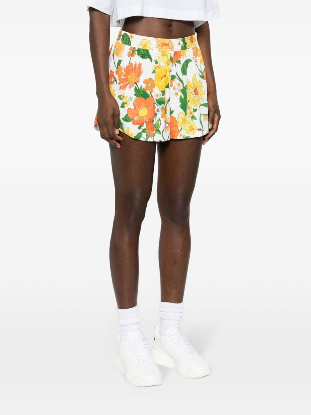 Floral-print track shorts<BR/><BR/><BR/>