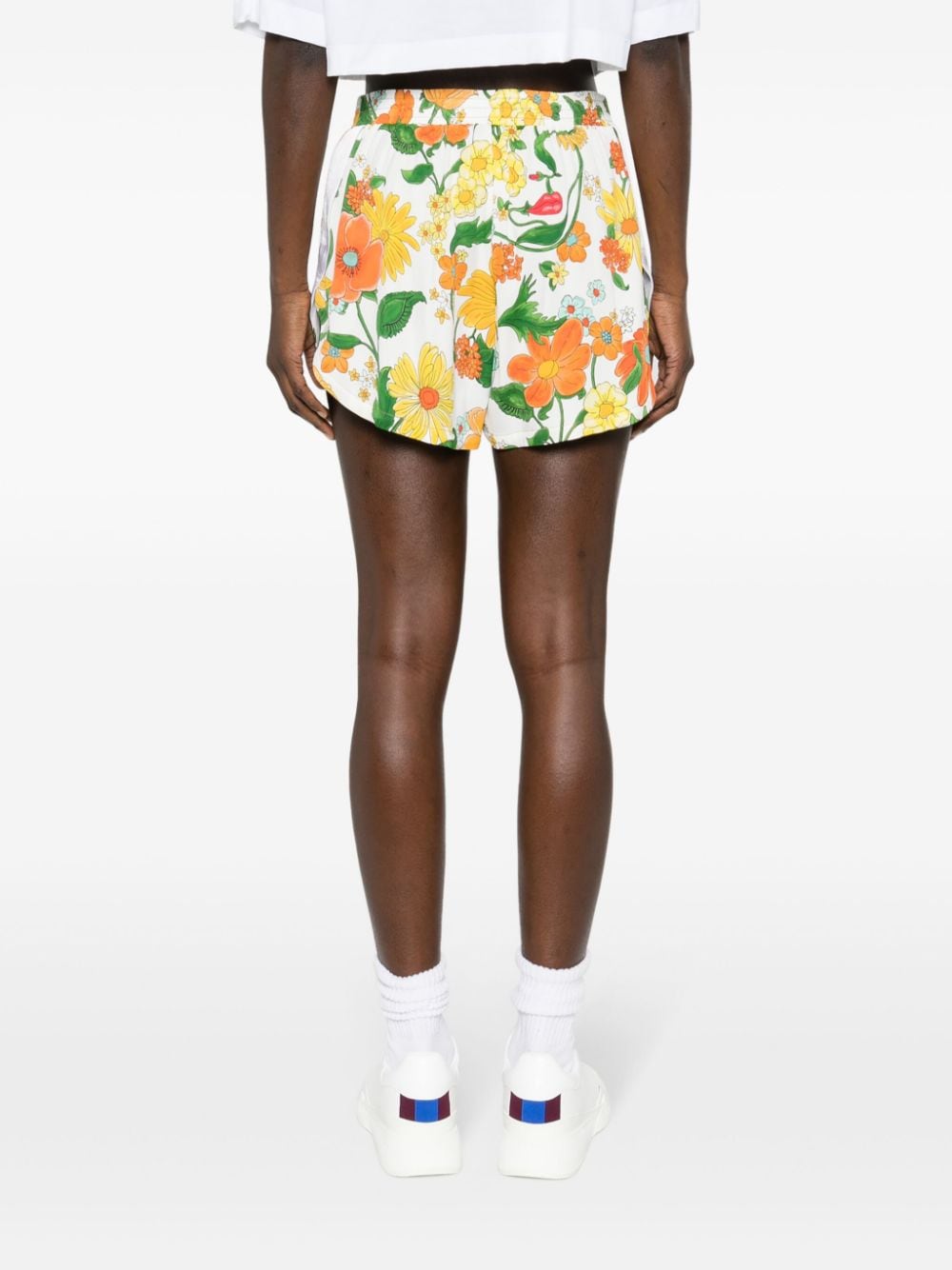 Floral-print track shorts<BR/><BR/><BR/>