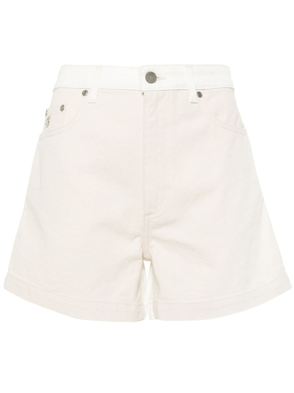 two-tone denim shorts<BR/><BR/><BR/>