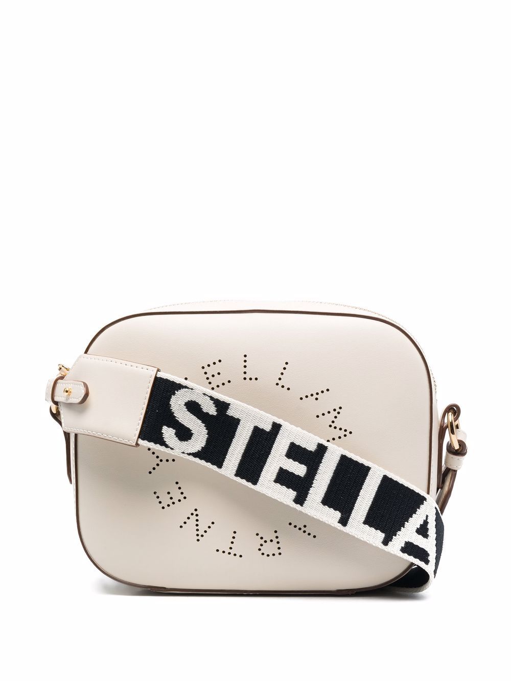 Borsa a tracolla Stella Logo in ecopelle bianca