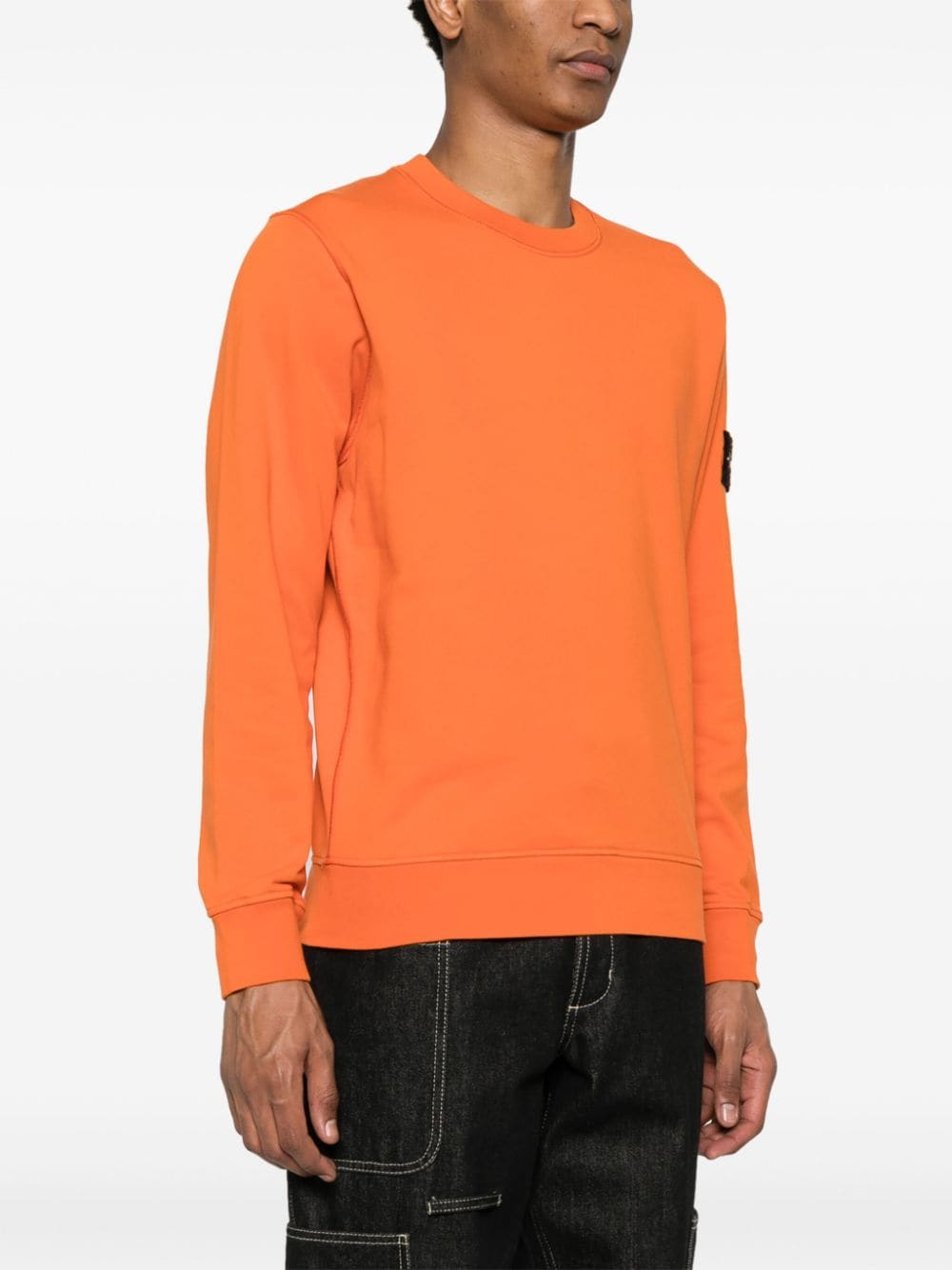 Orange Compass cotton sweatshirt