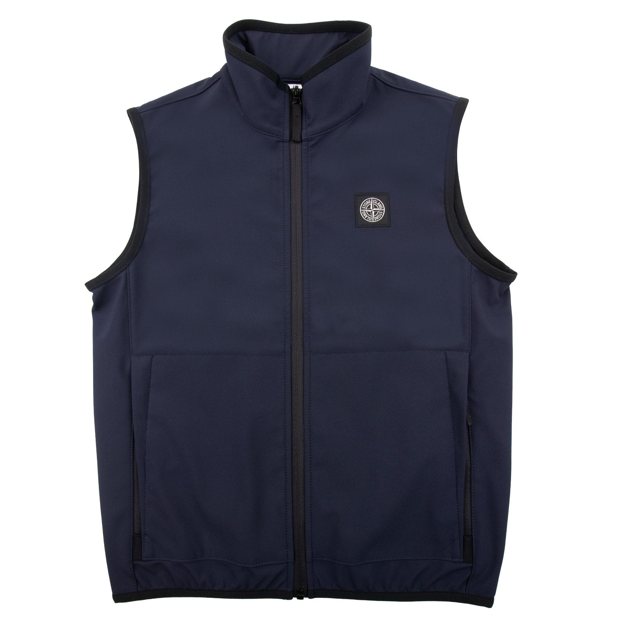 Gilet verde con logo frontale