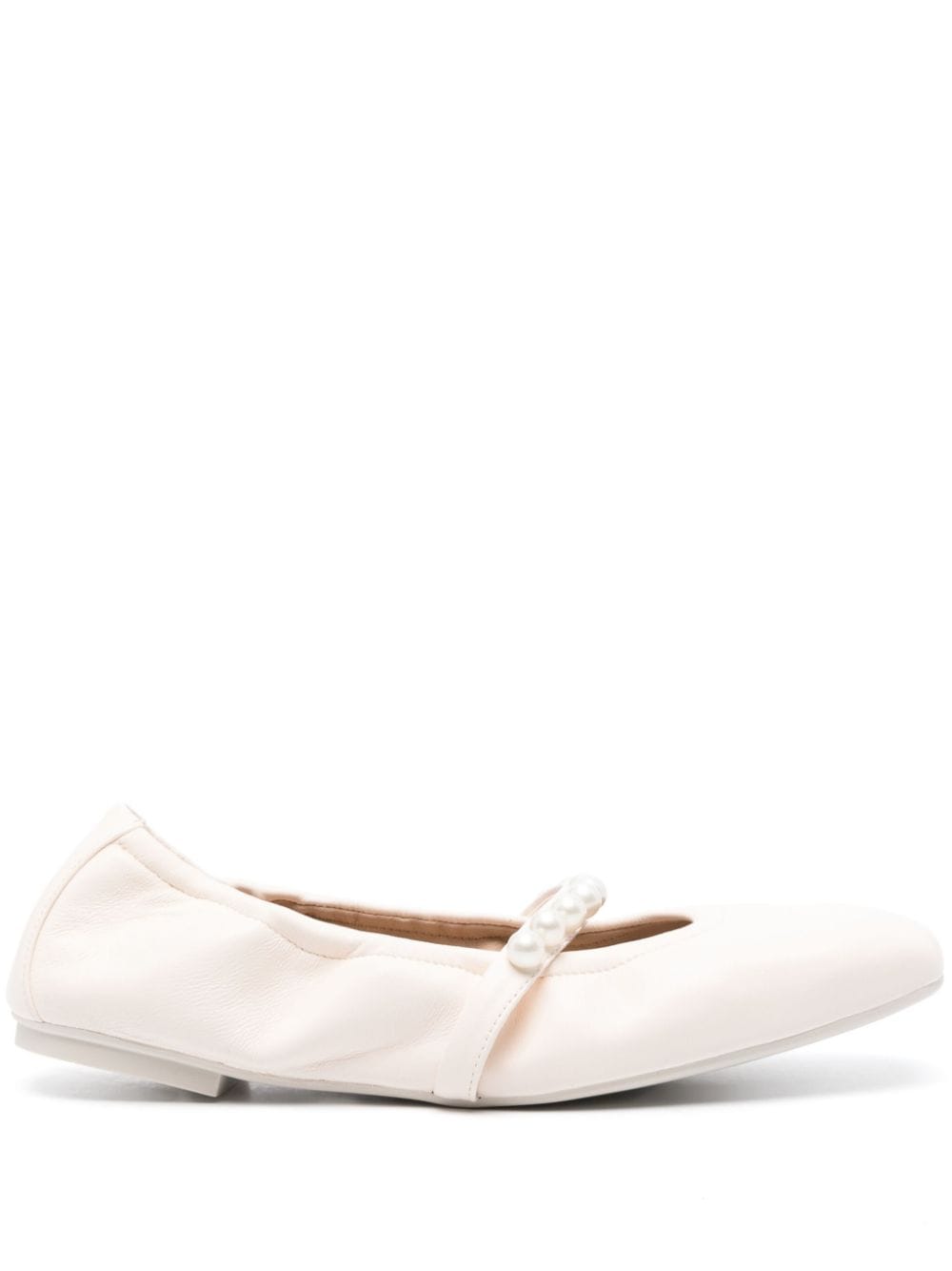 Goldie leather ballerina shoes<BR/>