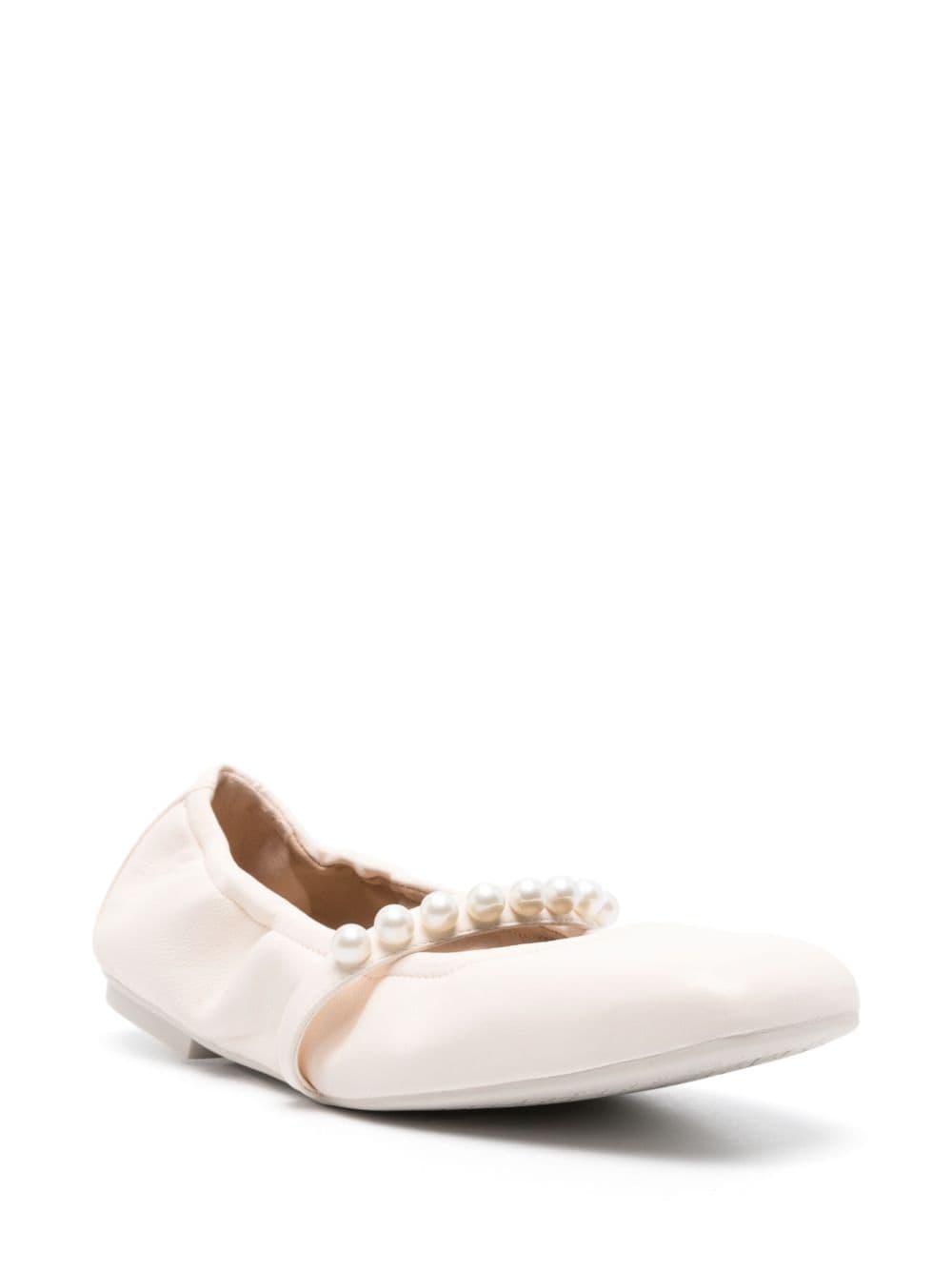 Goldie leather ballerina shoes<BR/>