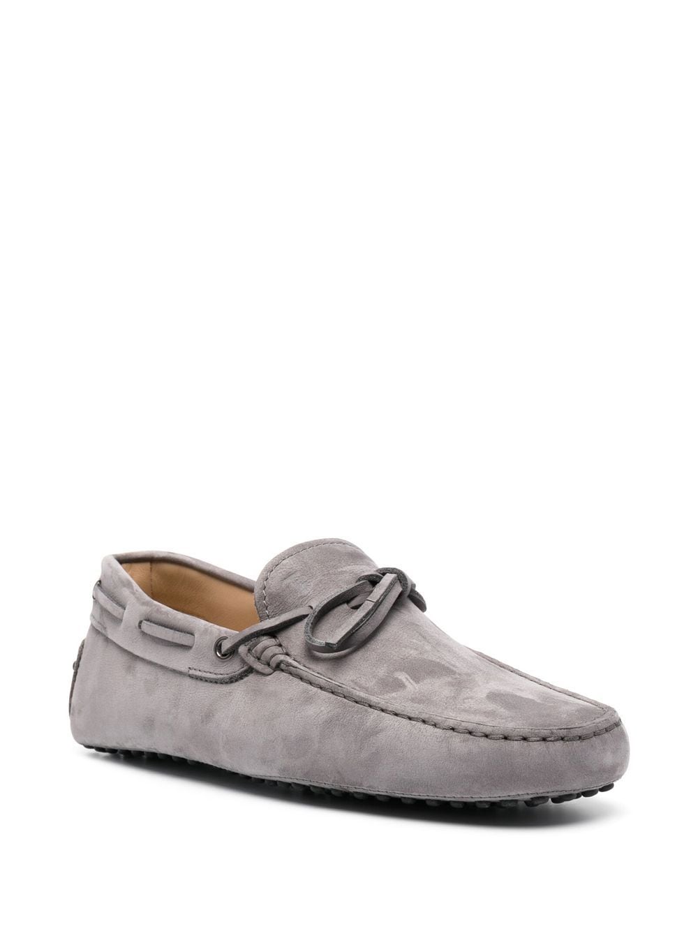 Gommino lace-up suede loafers