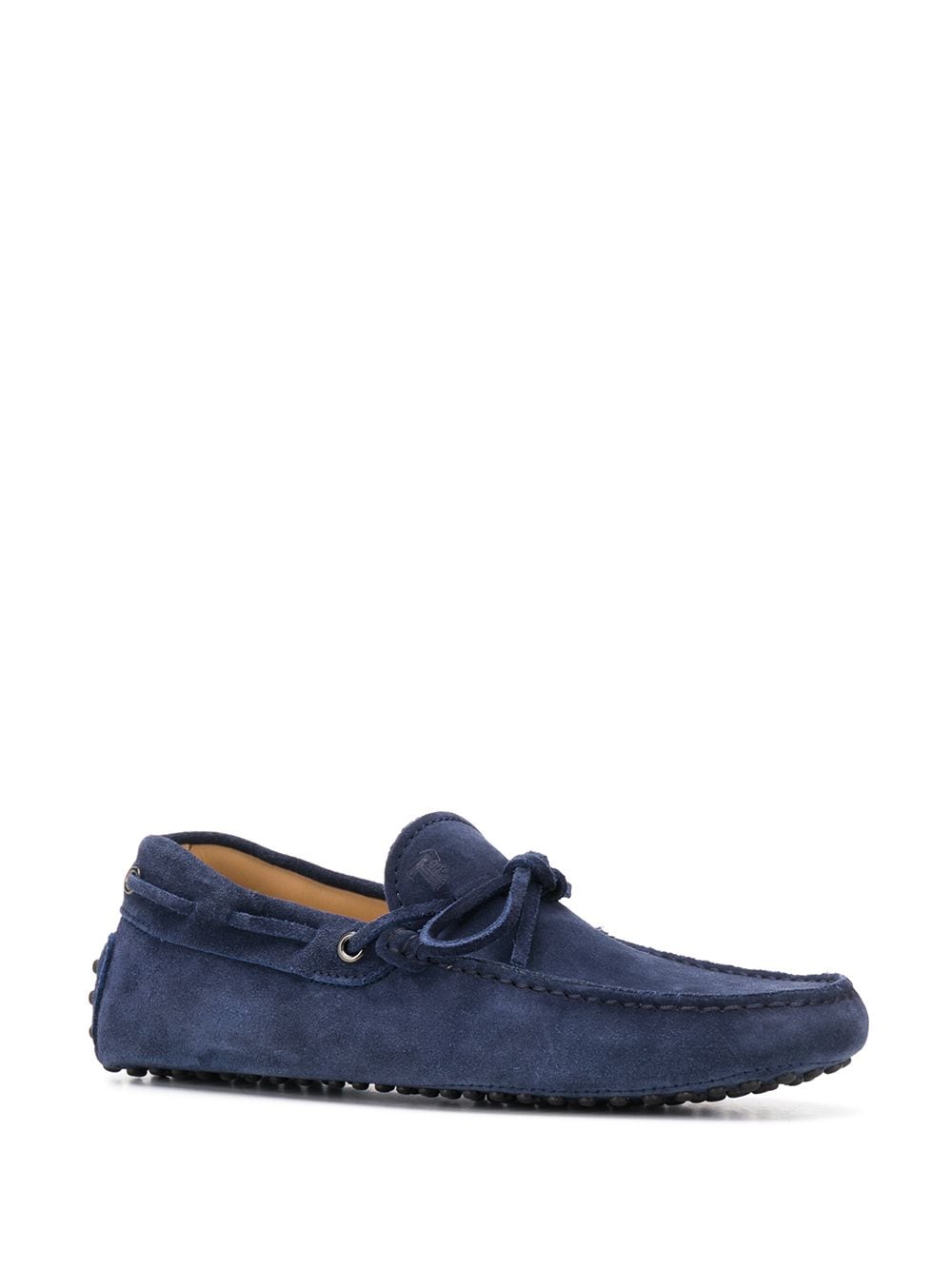 Blue bow detail loafers