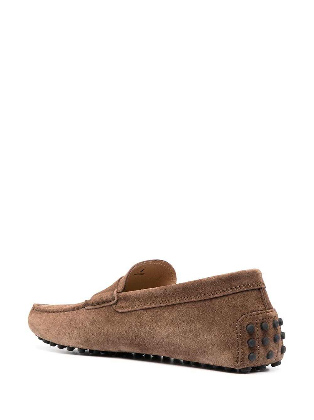 Brown suede Gommino driving loafers