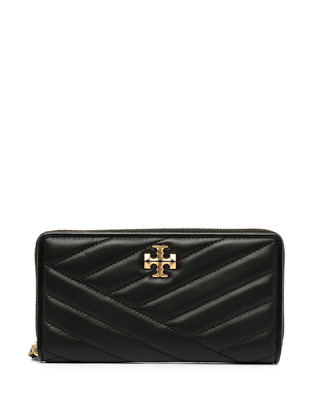 Chevron-quilted continental wallet<BR/>