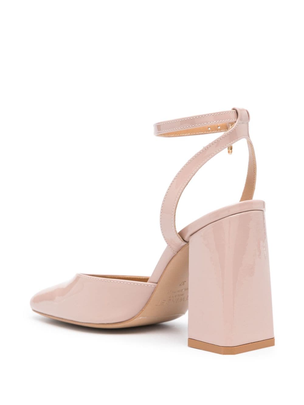 Blush pink calf leather sandals