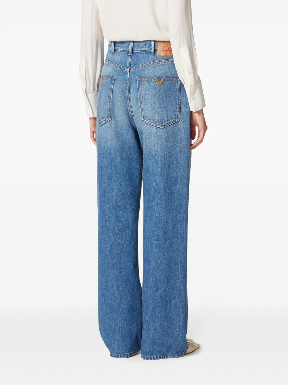 Cotton wide-leg jeans<BR/><BR/><BR/>