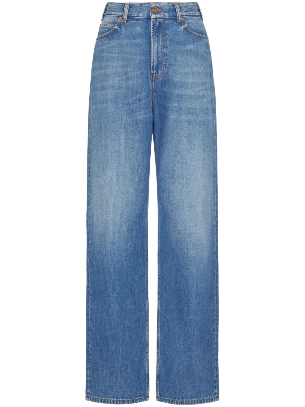 Jeans a gamba larga in cotone<br><br><br>