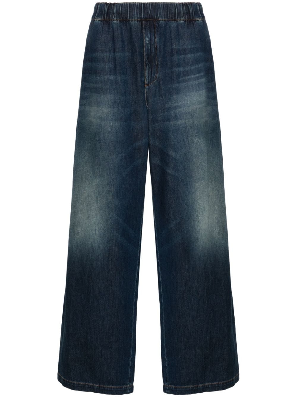 Jeans in denim effetto delavè