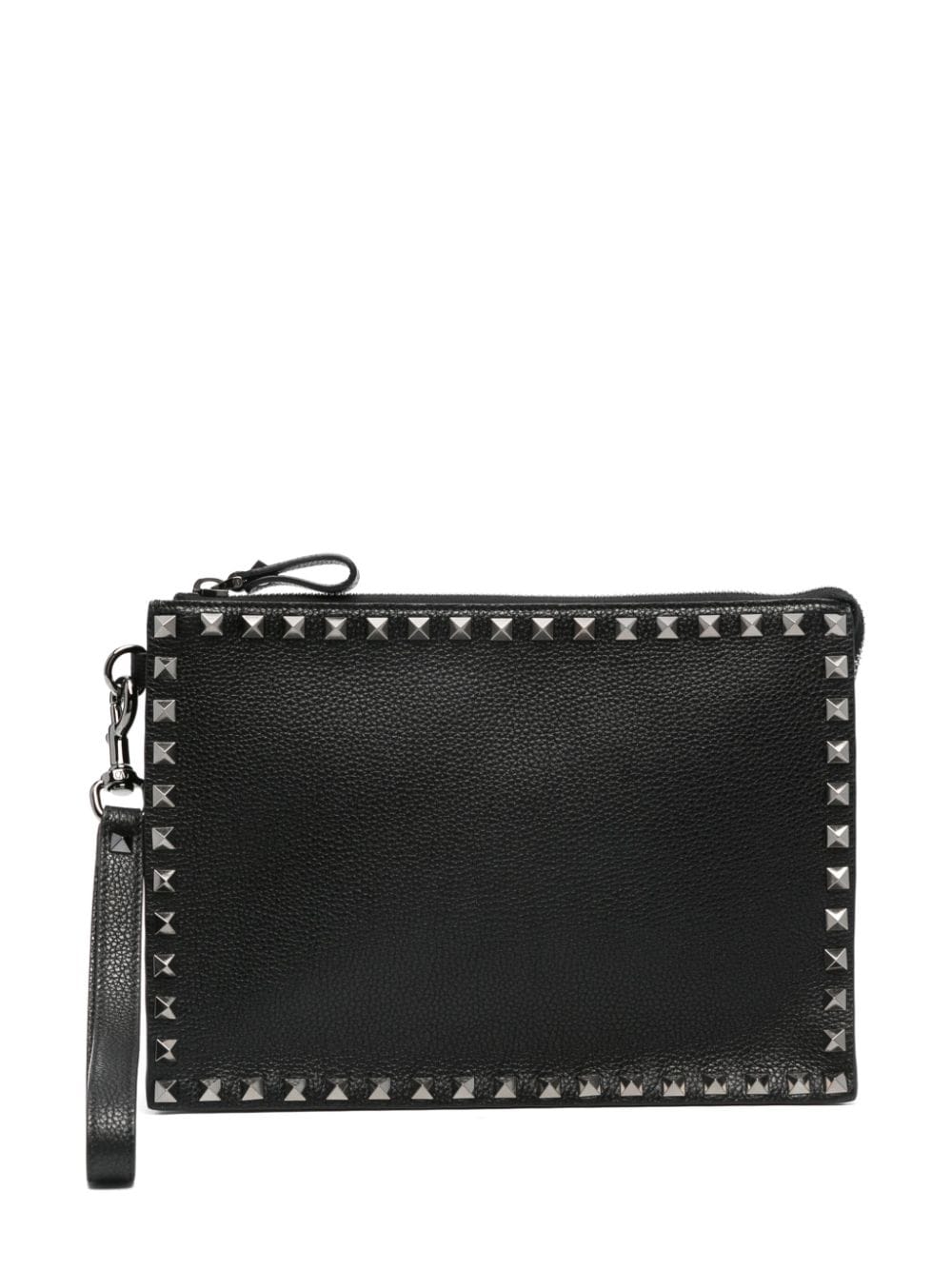 Rockstud leather clutch bag<BR/><BR/><BR/>