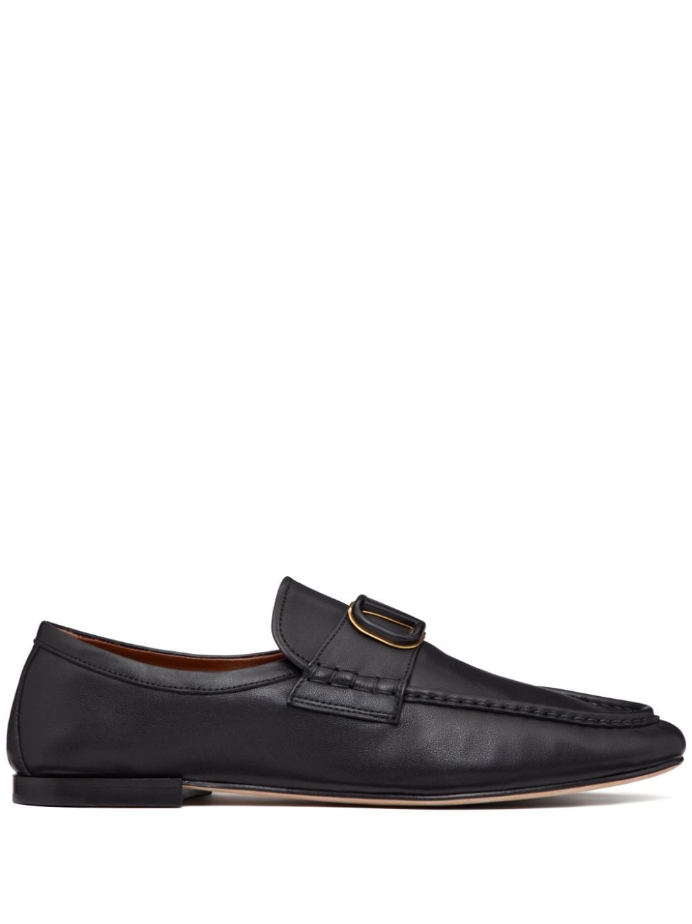 VLogo Signature leather loafers<BR/><BR/><BR/>